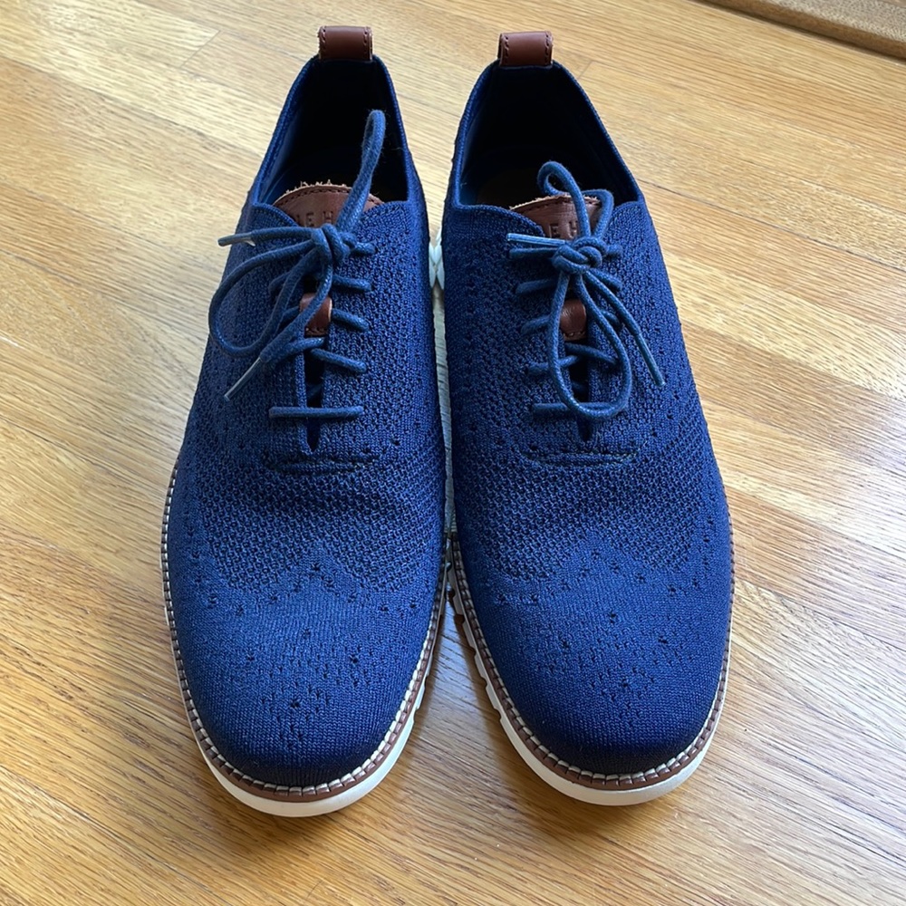 COLE HAAN ZEROGRAND Stitchlite Wingtip Oxford Navy size 9.5